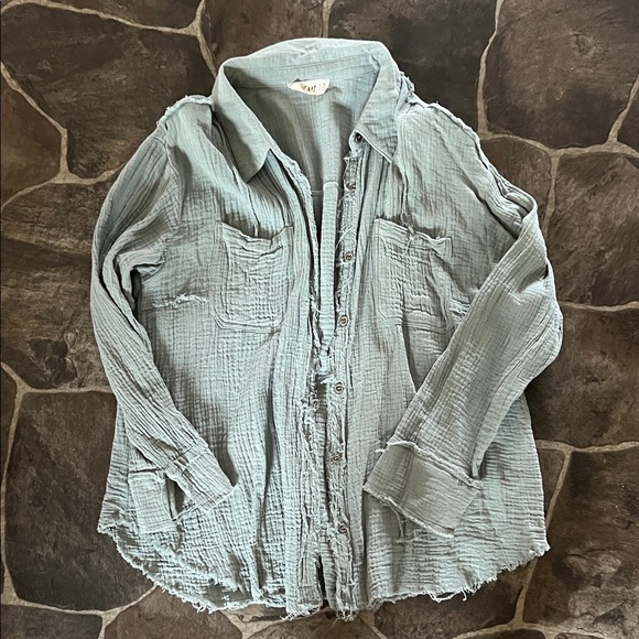 Gauze Button-Up Shirt - Picture 1 of 1